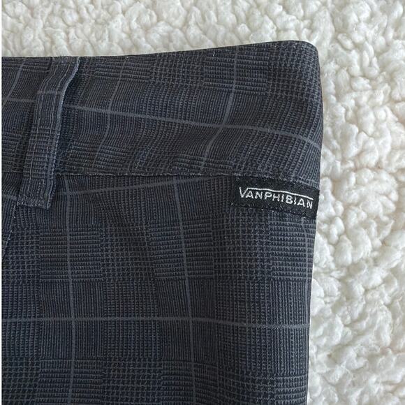 Vans Vanphibian Shorts Size 36 Hybrid Board Swim Quick Dry Black Grey 9" - Picture 5 of 6